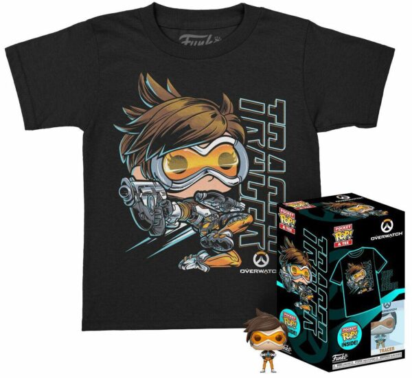 T-SHIRT OVERWATCH Tracer + figurka