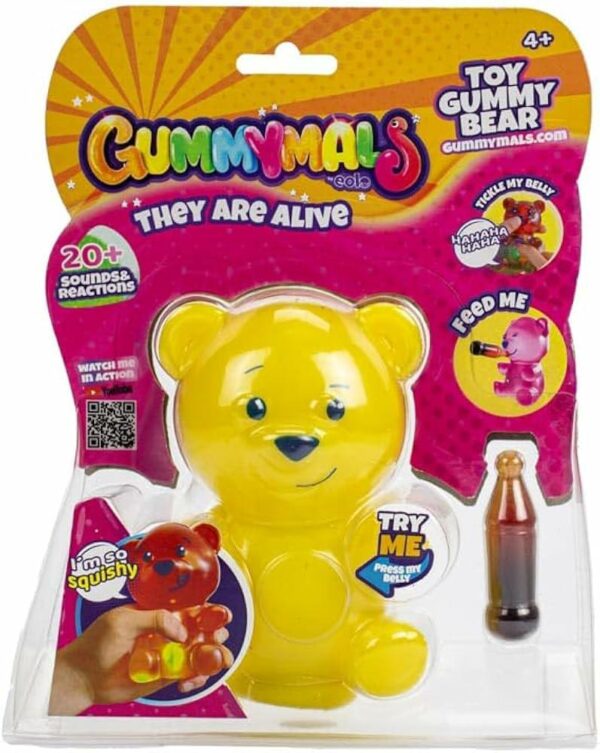 GUMMYMALS figurka miś z dźwiekiem zolty