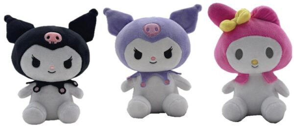 HELLO KITTY 18cm KUROMI & MELODY plusz