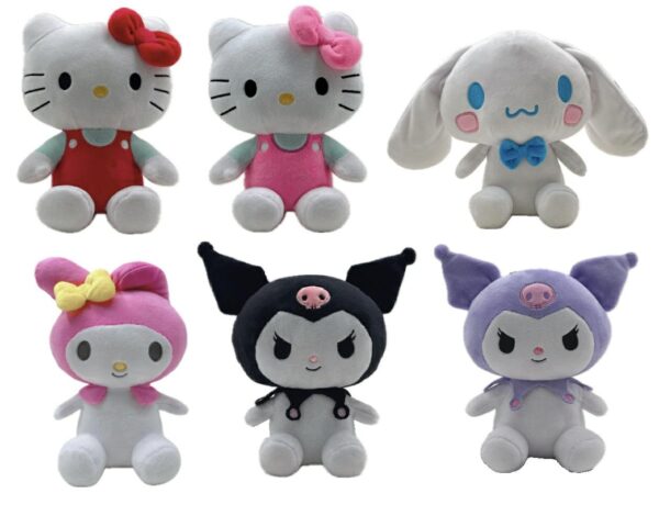 HELLO KITTY 22cm plusz aast.6 pak. 12