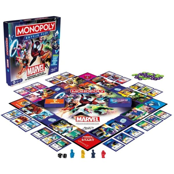GRA HASBRO MONOPOLY flip Marvel WERSJA